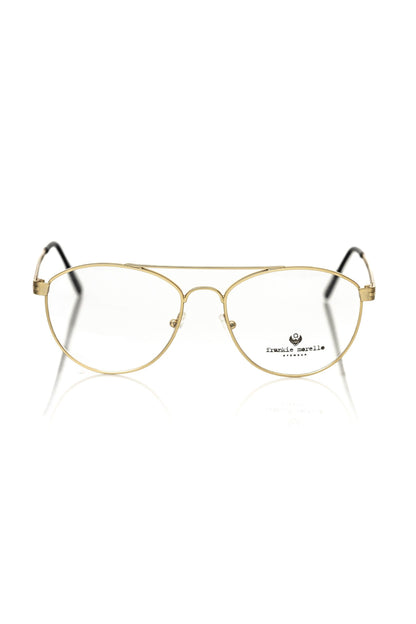 Frankie Morello Gold Metallic Men's Frame Aviator Eyeglasses