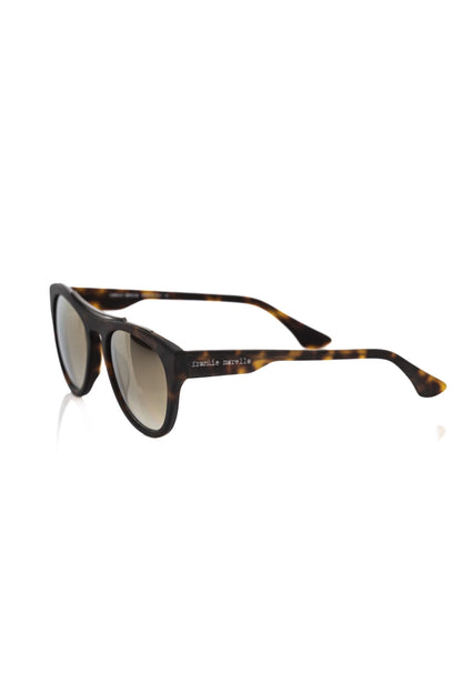 Frankie Morello Brown Acetate Mens Sunglasses