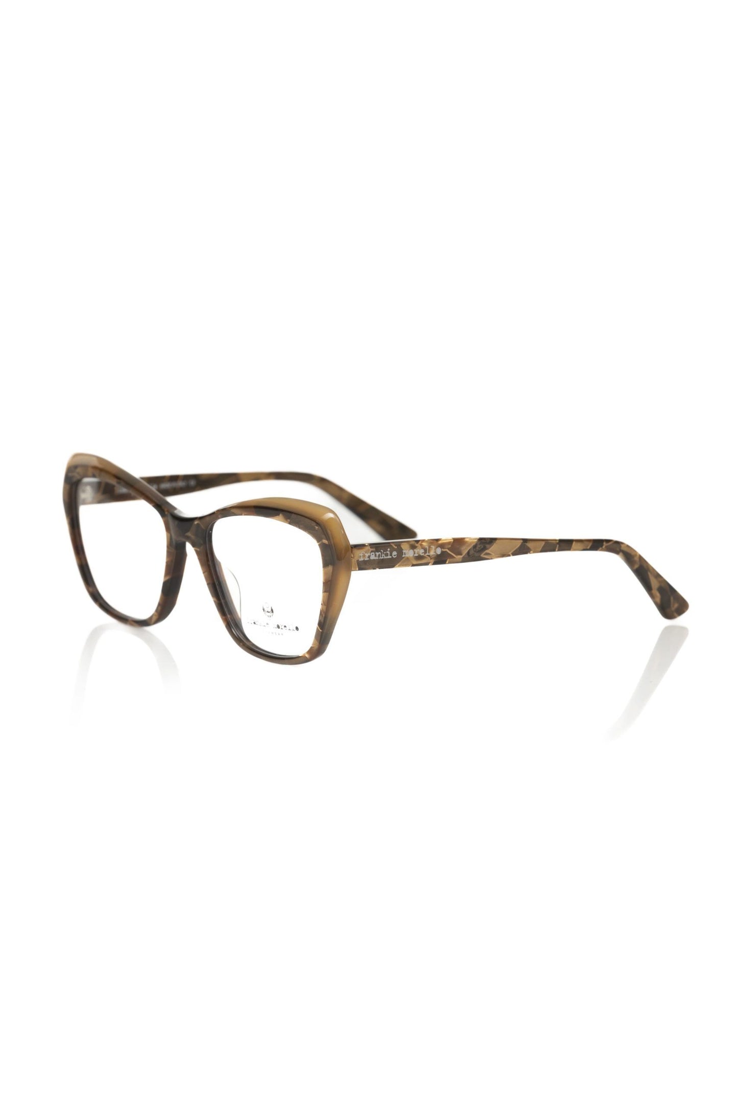 Frankie Morello Beige Acetate Women's Eyeglass Frame