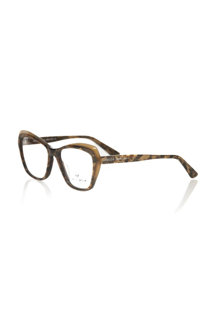 Frankie Morello Beige Acetate Women's Eyeglass Frame
