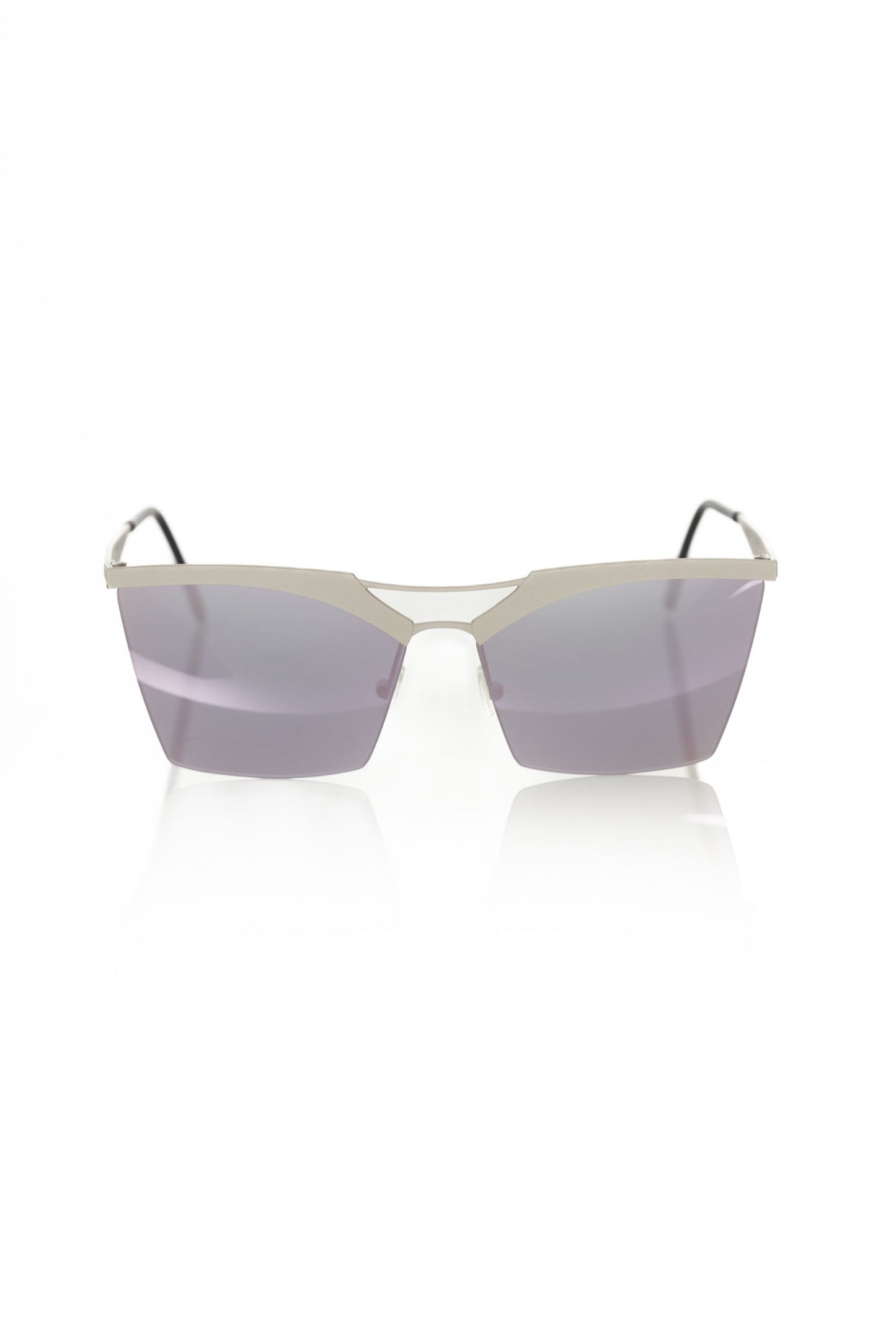 Frankie Morello Silver Metallic Women Sunglasses