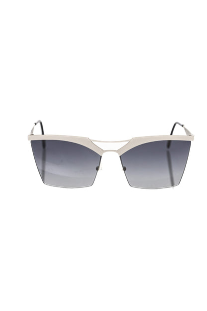 Frankie Morello Silver Metallic Women's Sunglass
