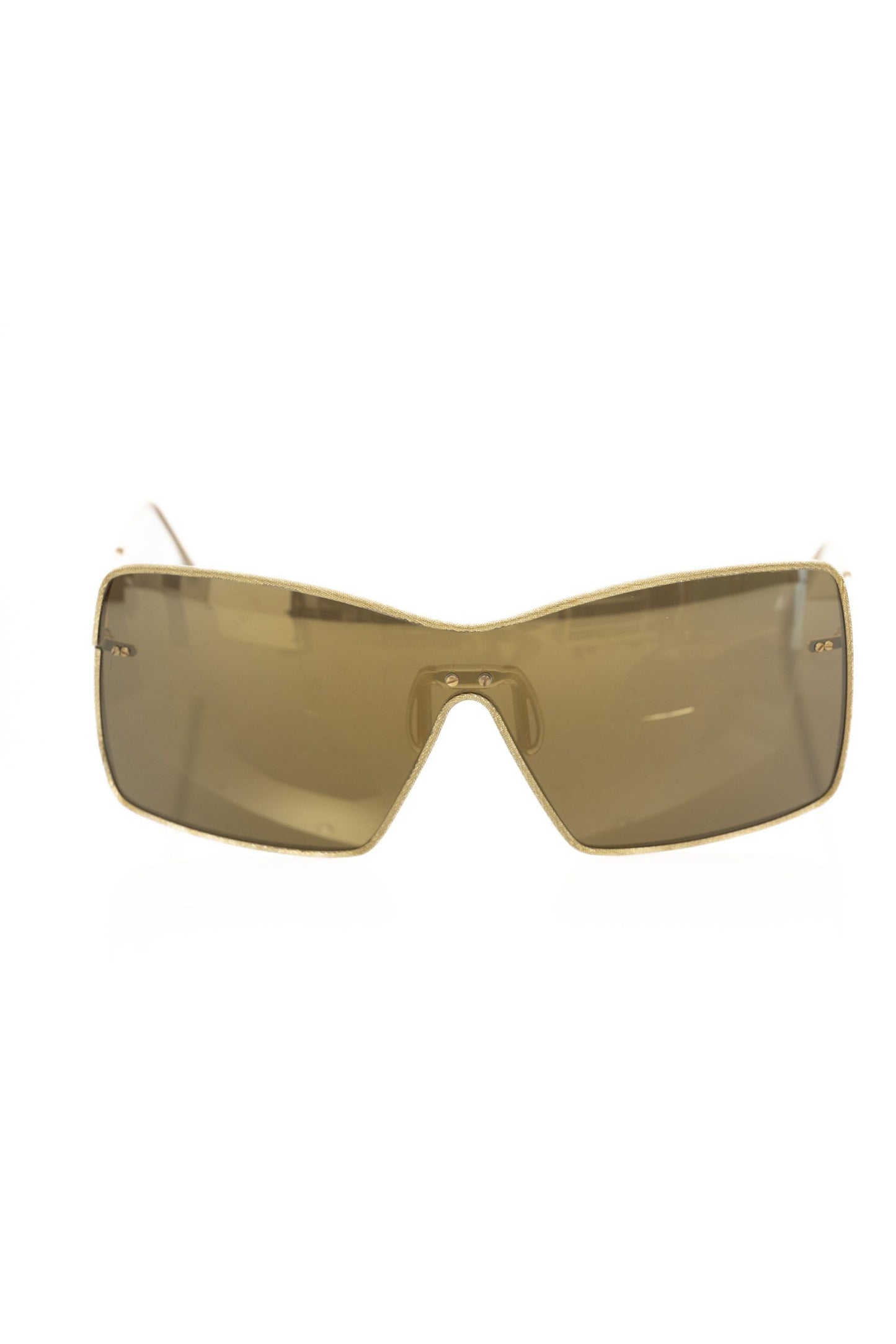 Frankie Morello Gold Metallic Fiber Women Sunglasses