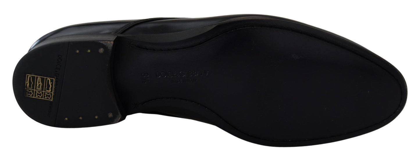 حذاء دولتشي آند غابانا الرسمي المصنوع من الجلد الأسود