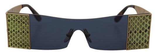 Dolce & Gabbana Gold Metal Rectangle Shades DG2263 Sunglasses