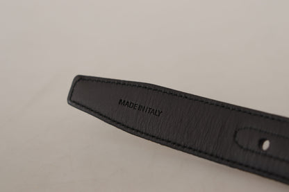 حزام دولتشي آند غابانا أزرق داكن من الجاكار باللون الذهبي مع مشبك معدني وشعار