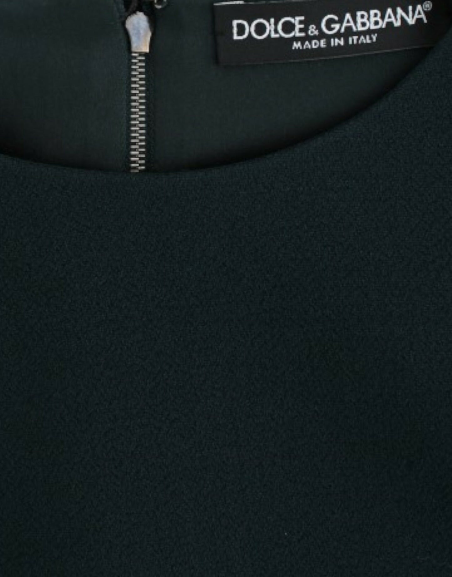 بلوزة من الصوف باللون الأخضر بأكمام 3/4 من دولتشي آند غابانا