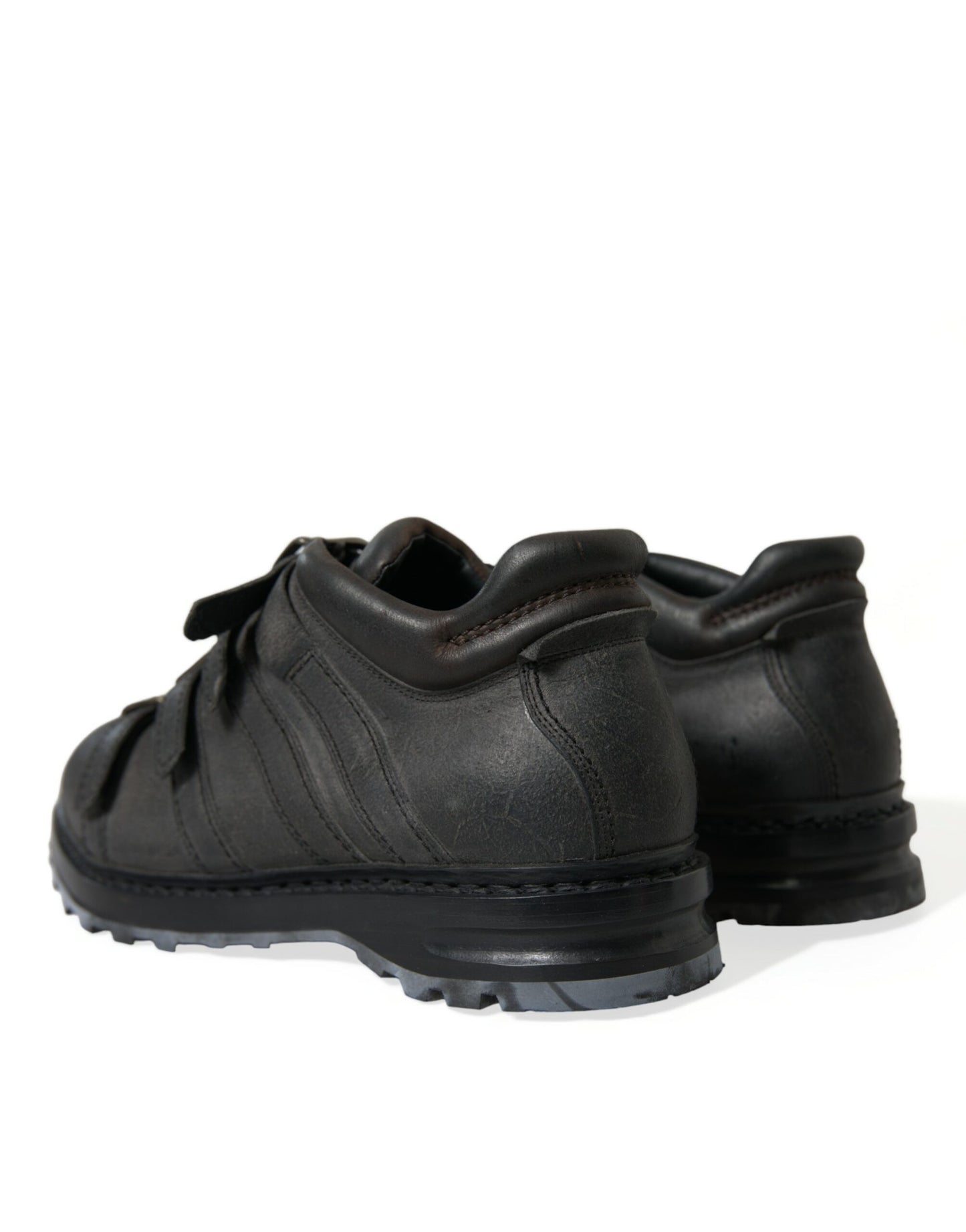 حذاء رجالي من دولتشي آند غابانا بحزام جلدي أسود حتى الكاحل