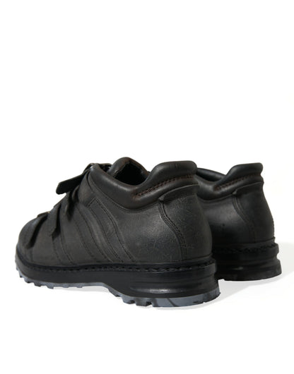 حذاء رجالي من دولتشي آند غابانا بحزام جلدي أسود حتى الكاحل