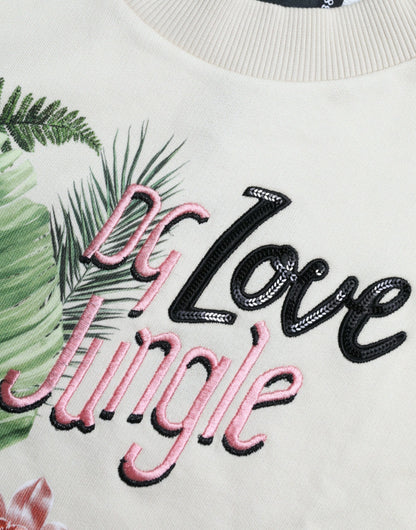 سترة قطنية مطبوعة بنقشة غابة بيج من دولتشي آند غابانا