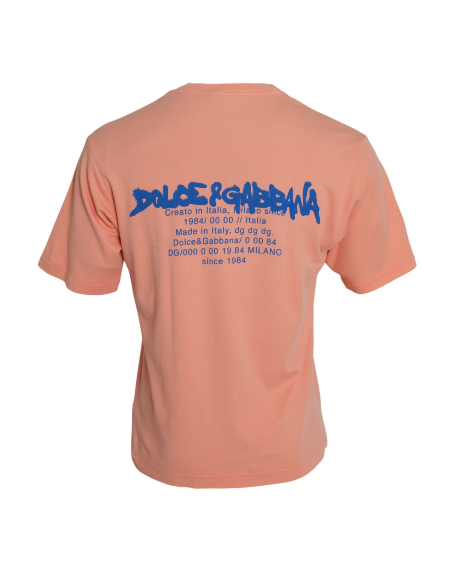 تي شيرت دولتشي آند غابانا كورال قطني بأكمام قصيرة وطبعة شعار