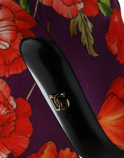 حذاء بوت مطاطي من دولتشي آند غابانا بنقشة زهور بنفسجية