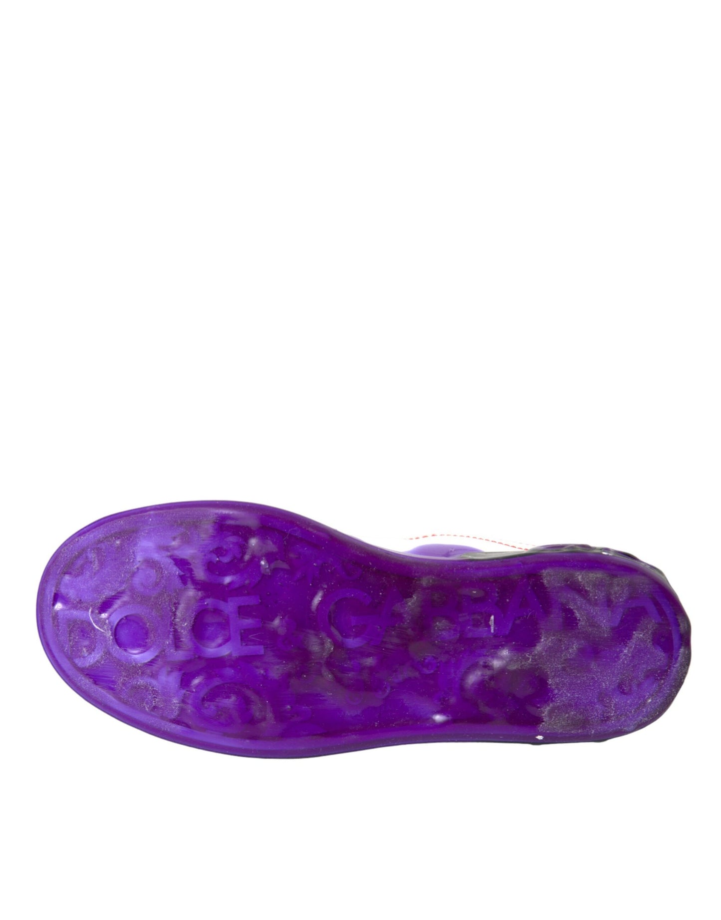 حذاء سنيكرز بورتوفينو منخفض الرقبة من دولتشي آند غابانا، جلد أبيض