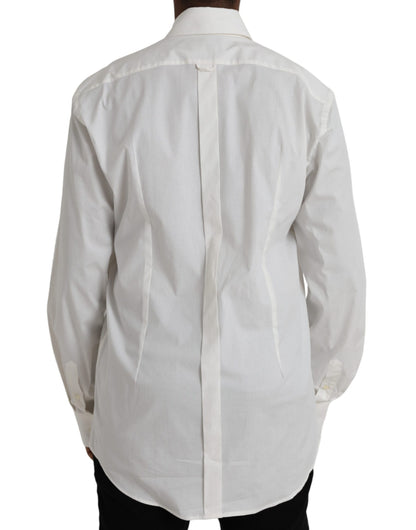 فستان قطني أبيض من دولتشي آند غابانا، قميص ذهبي بقصّة Slim Fit