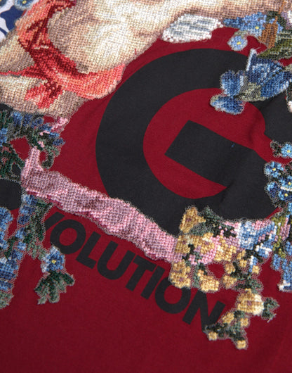 تي شيرت دولتشي آند غابانا متعدد الألوان بأكمام قصيرة ورسومات جرافيكية