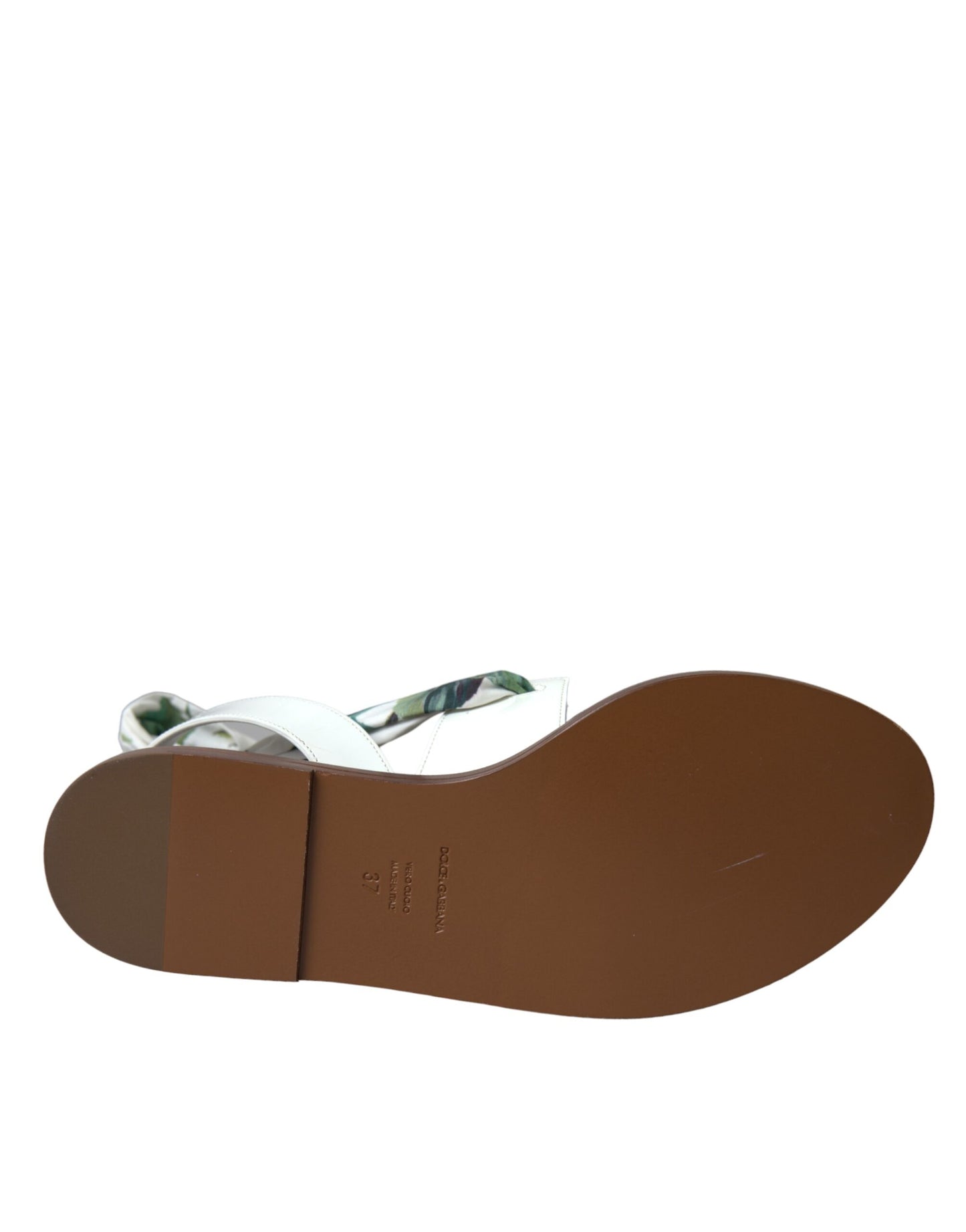 صندل دولتشي آند غابانا متعدد الألوان بطبعة زهور ملفوفة حول الكاحل