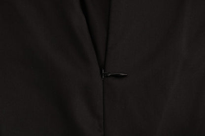 بلوزة دولتشي آند غابانا من الحرير الشبكي الأسود المزين بالدانتيل المزهر