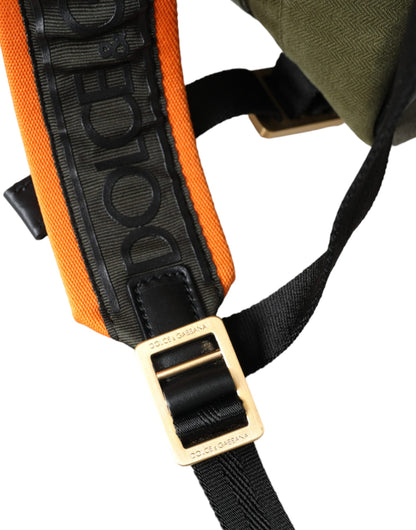 حقيبة ظهر دولتشي آند غابانا العسكرية الخضراء المرقعة