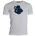 تيشيرت دولتشي آند غابانا الأبيض ملك الحب برقبة دائرية وأكمام قصيرة