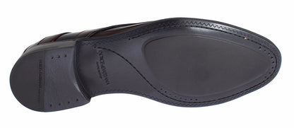 حذاء دولتشي آند غابانا رسمي من الجلد باللون الأسود بوردو