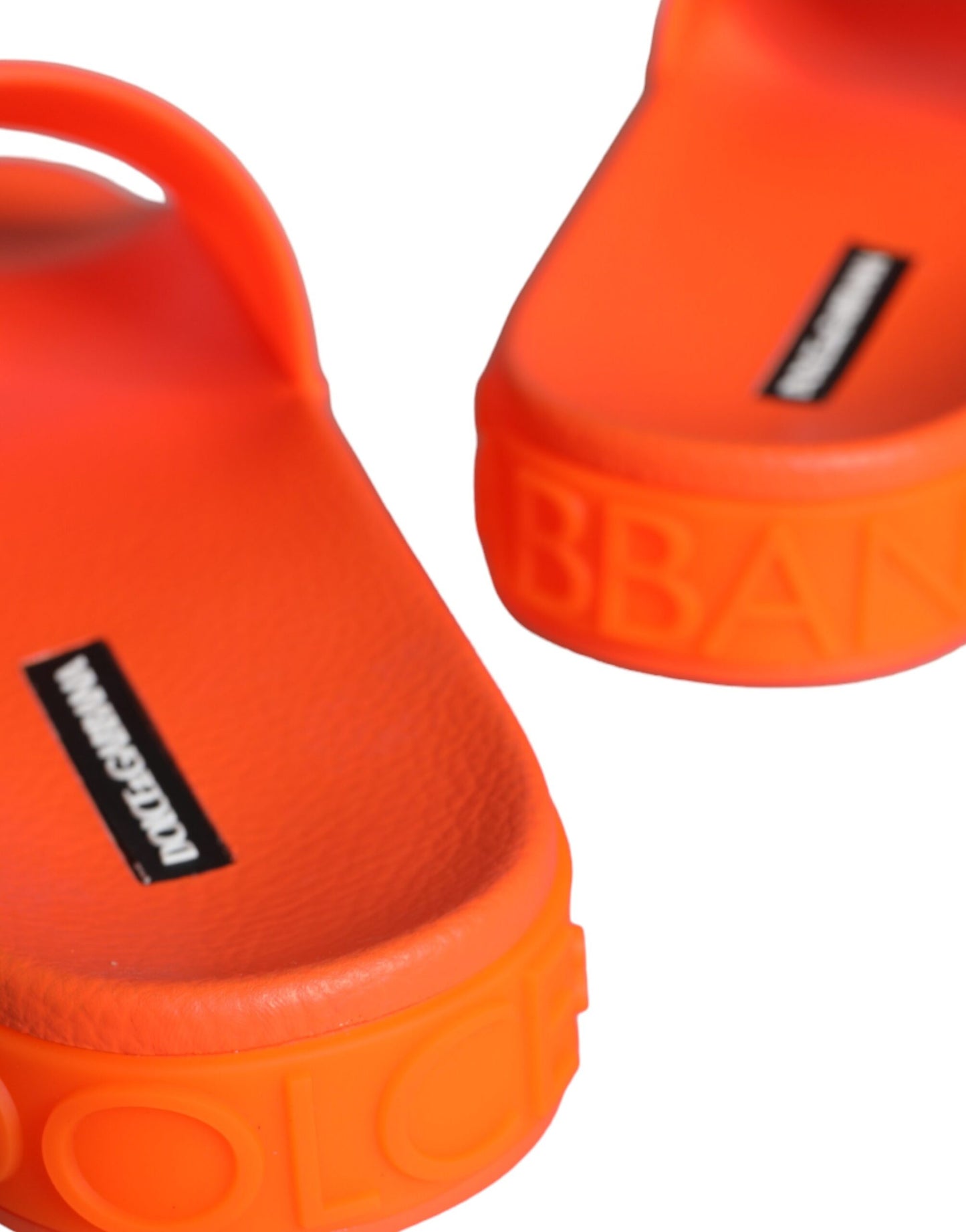 صنادل دولتشي آند غابانا المطاطية البرتقالية، أحذية الشاطئ