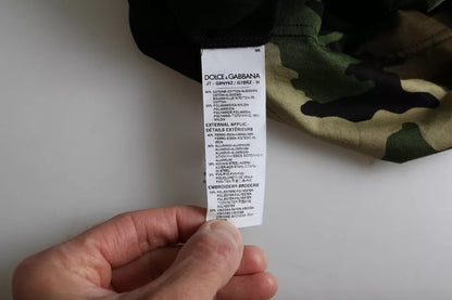 تيشيرت رجالي من دولتشي آند غابانا متعدد الألوان من القطن بياقة دائرية