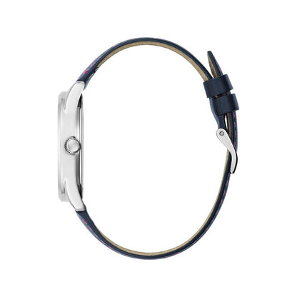 Guess Blue Leather Dress Watch