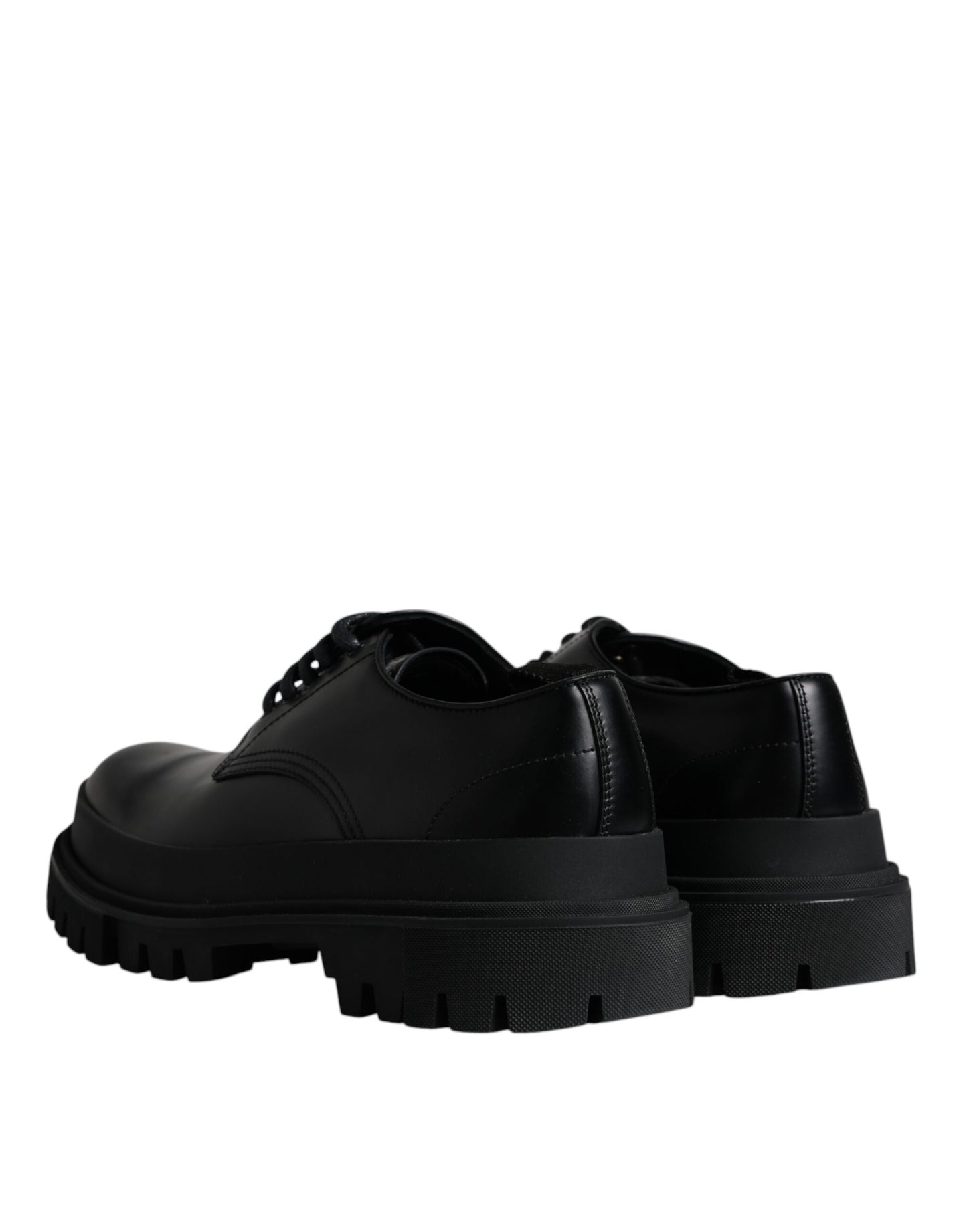 حذاء دولتشي آند غابانا الرسمي المصنوع من الجلد الأسود برباط للمشي لمسافات طويلة