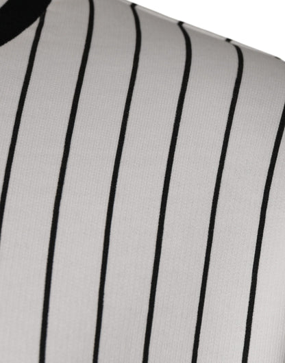 سويت شيرت دولتشي آند غابانا بخطوط سوداء وبيضاء وشعار