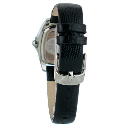Chronotech Black Leather Dress Watch