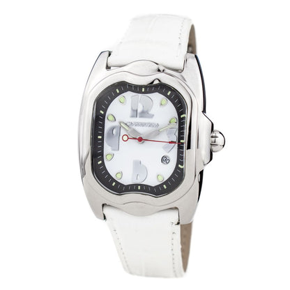 Chronotech White Leather Dress Watch