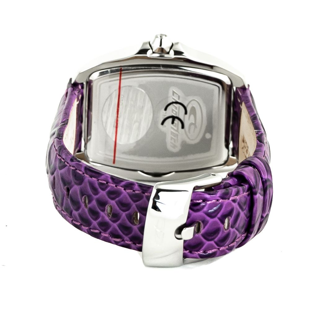 Chronotech Purple Leather Dress Watch