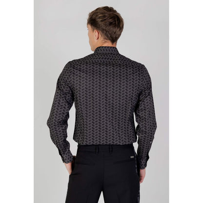 Antony Morato Gray Cotton Pattern Shirt