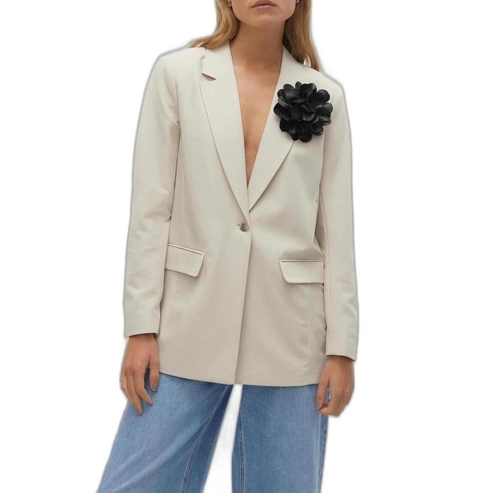 Vero Moda Beige Polyester Blazer