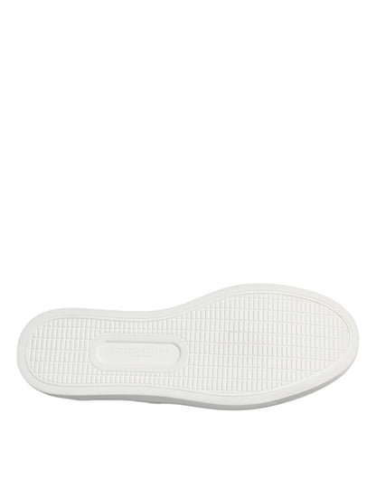 حذاء رياضي رجالي من الجلد الطبيعي من دولتشي آند غابانا باللون الأزرق