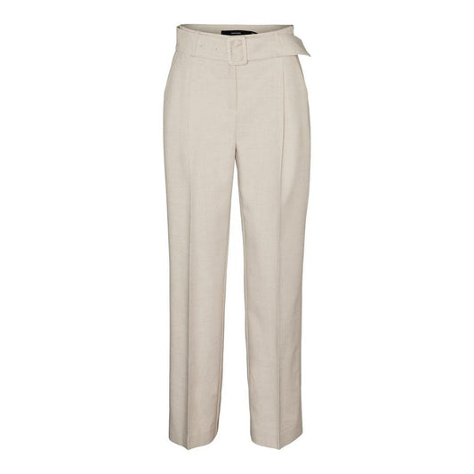 Vero Moda Gray Polyester Casual Pants