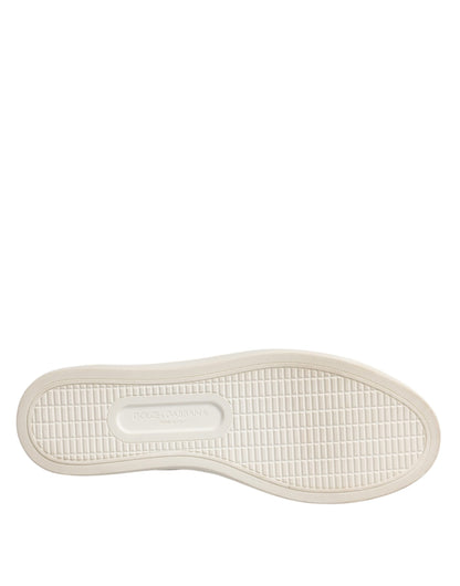 حذاء سنيكرز دولتشي آند غابانا الكلاسيكي المصنوع من جلد العجل باللون الأبيض