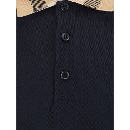 Burberry Blue Cotton Polo Shirt
