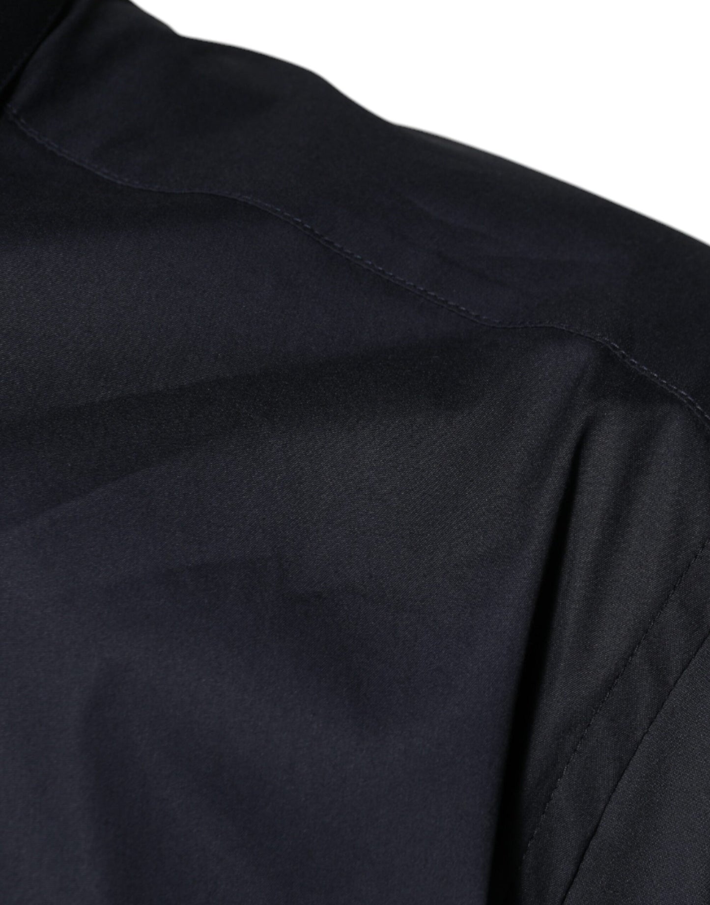 قميص دولتشي آند غابانا الرسمي باللون الأسود من مزيج القطن الذهبي