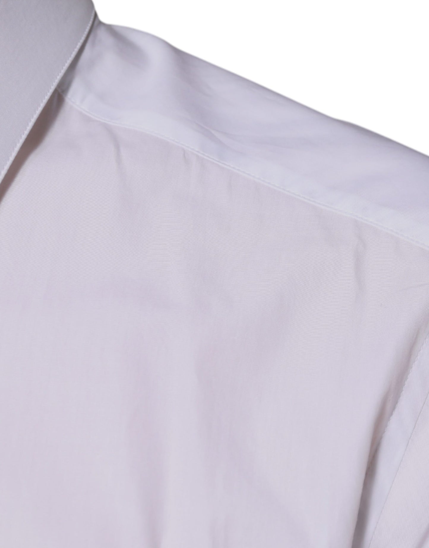 قميص دولتشي آند غابانا رجالي رسمي باللون الذهبي بشعار قطني أبيض