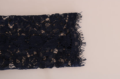 فستان دولتشي آند غابانا الأزرق من الدانتيل المزهر تاورمينا