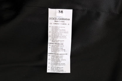 Dolce & Gabbana Black Brocade Blazer Jacket