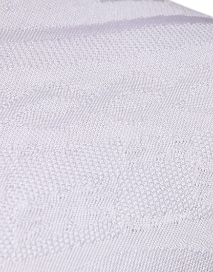 بلوفر رجالي من دولتشي آند غابانا، حرير أبيض، بياقة دائرية