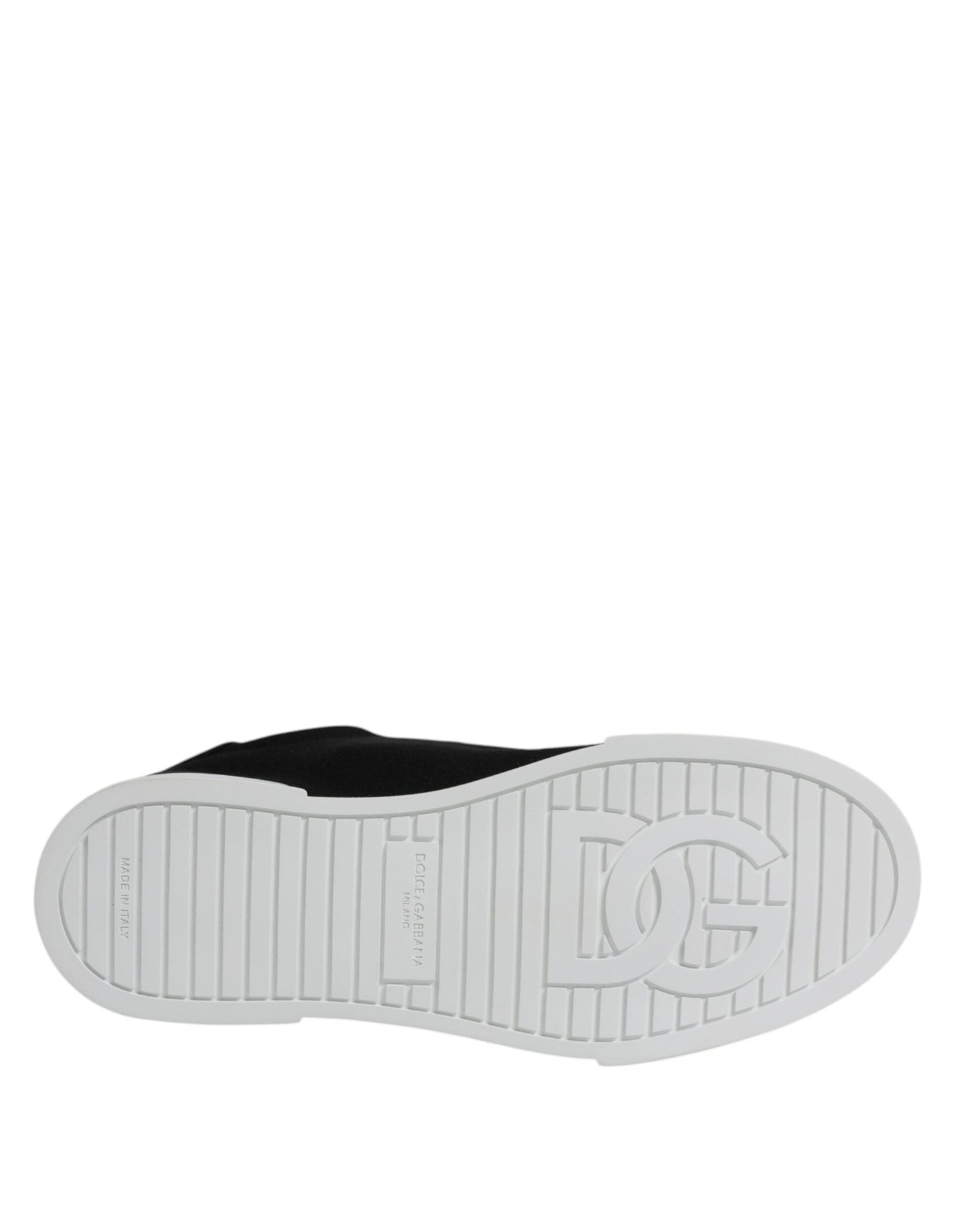 حذاء سنيكرز دولتشي آند غابانا بورتوفينو أسود منخفض الرقبة