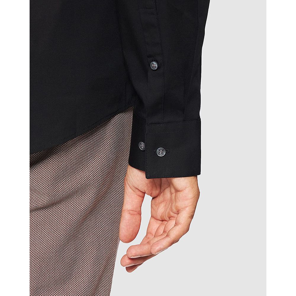 Calvin Klein Black Cotton Dress Shirt