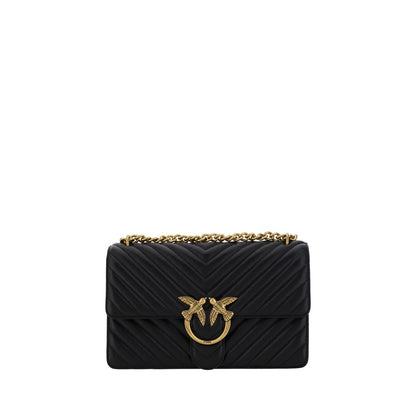 حقيبة كتف بوس توروس من جلد العجل الأسود من بينكو