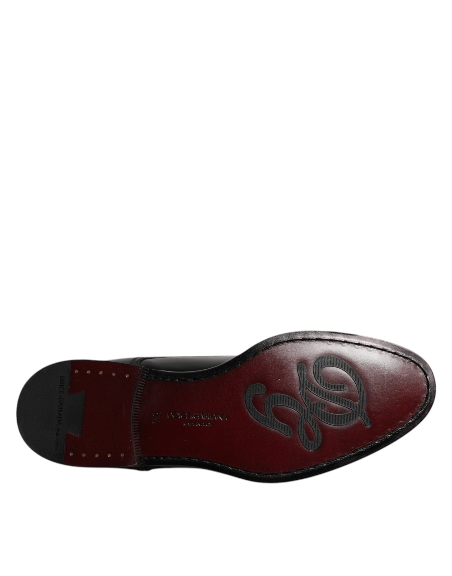 حذاء ديربي رسمي برباط من دولتشي آند غابانا مصنوع من جلد العجل الأسود