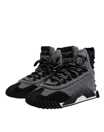 حذاء رياضي Dolce &amp; Gabbana رمادي أسود NS1 عالي الرقبة