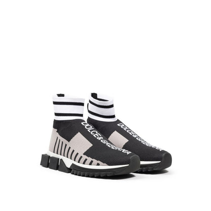 حذاء رياضي من القماش الأسود من دولتشي آند غابانا