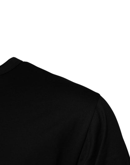 تي شيرت دولتشي آند غابانا أسود من القطن برقبة دائرية #DGMILLENNIALS